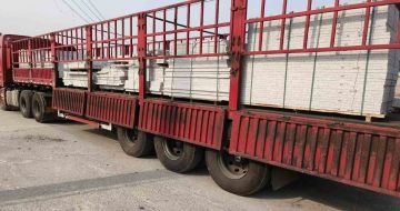 新余 白麻荔枝面外墙干挂，工厂装车日常