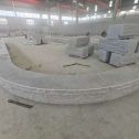 新余 芝麻白异形坐凳，自然面光面弧形加工