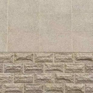 新余 黄金麻自然面蘑菇石配荔枝面干挂