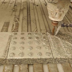 新余 芝麻白花岗岩石材盲人石、盲道石、盲点石