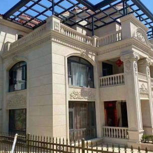 新余 黄金麻花岗岩荔枝面别墅外墙干挂