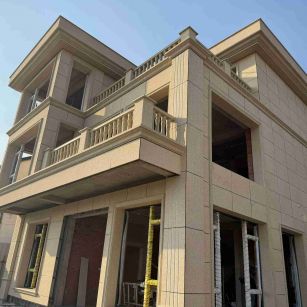 新余 黄金麻花岗岩石材荔枝面外墙干挂效果展示