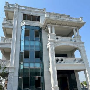 新余 白麻花岗岩别墅外墙干挂效果展示