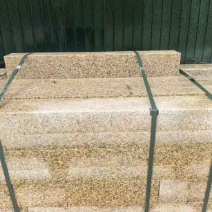 新余 黄金麻花岗岩石材机切面栏杆料半成品