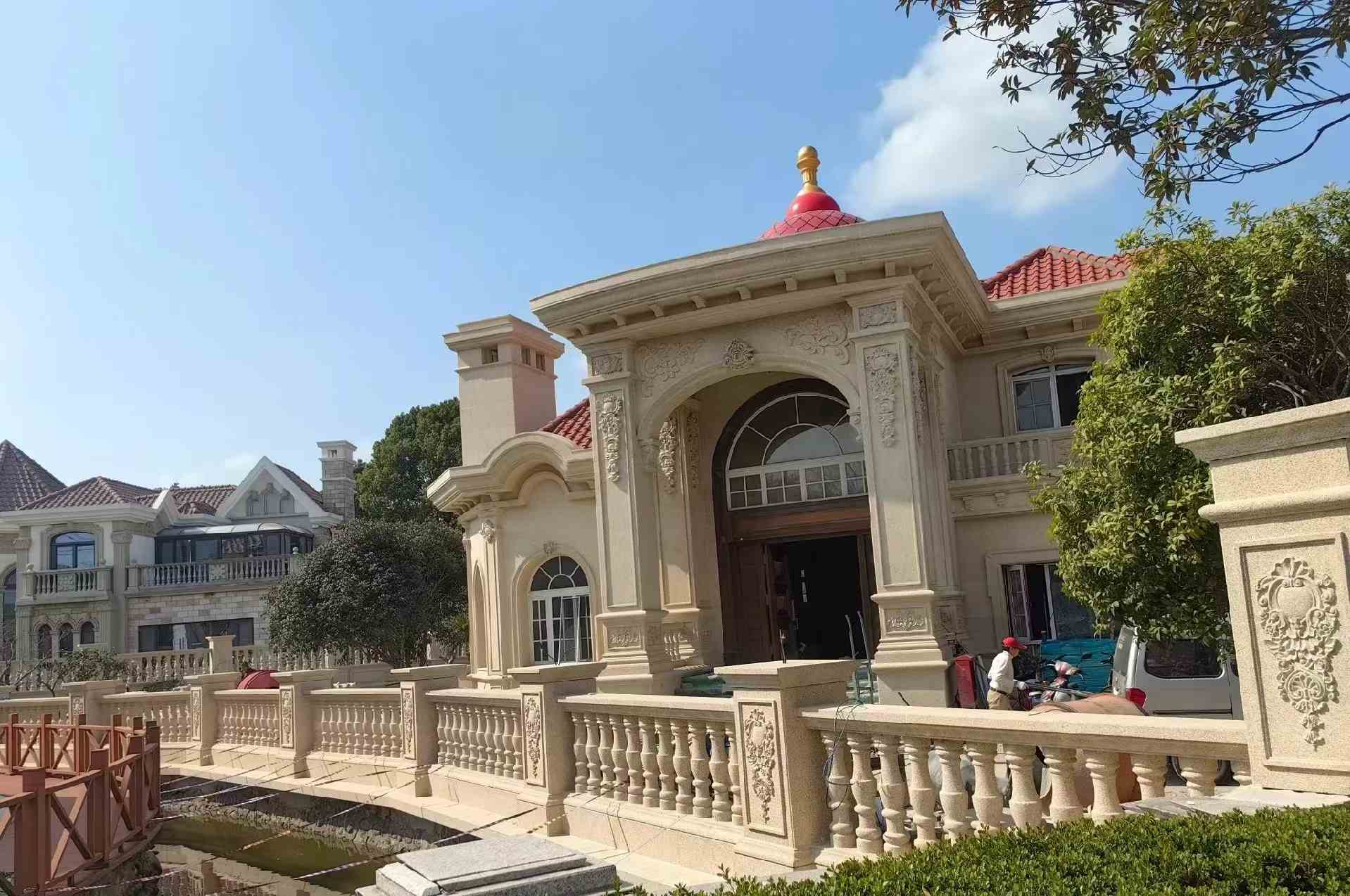 新余 黄金麻花岗岩欧式别墅