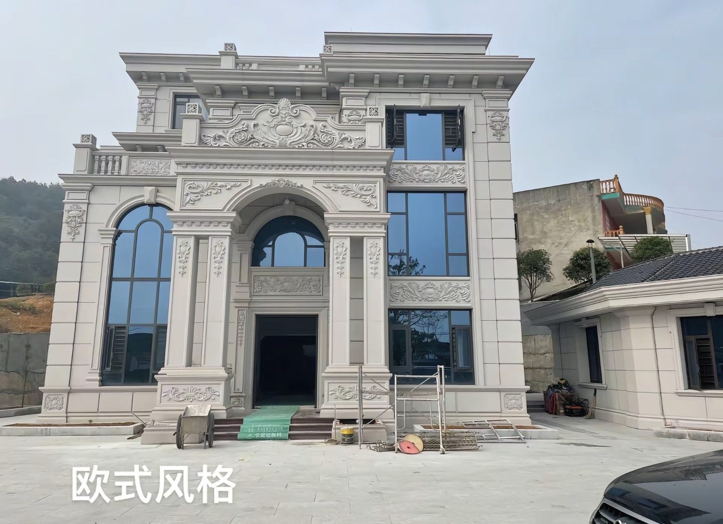 新余 白麻花岗岩别墅外墙干挂