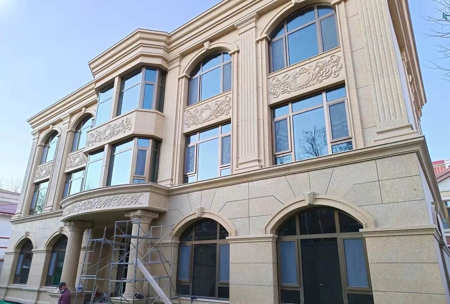 新余 黄金麻花岗岩别墅外墙干挂