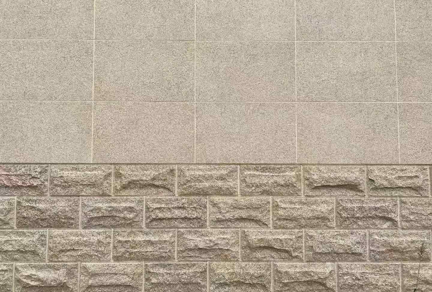 新余 黄金麻自然面蘑菇石配荔枝面干挂