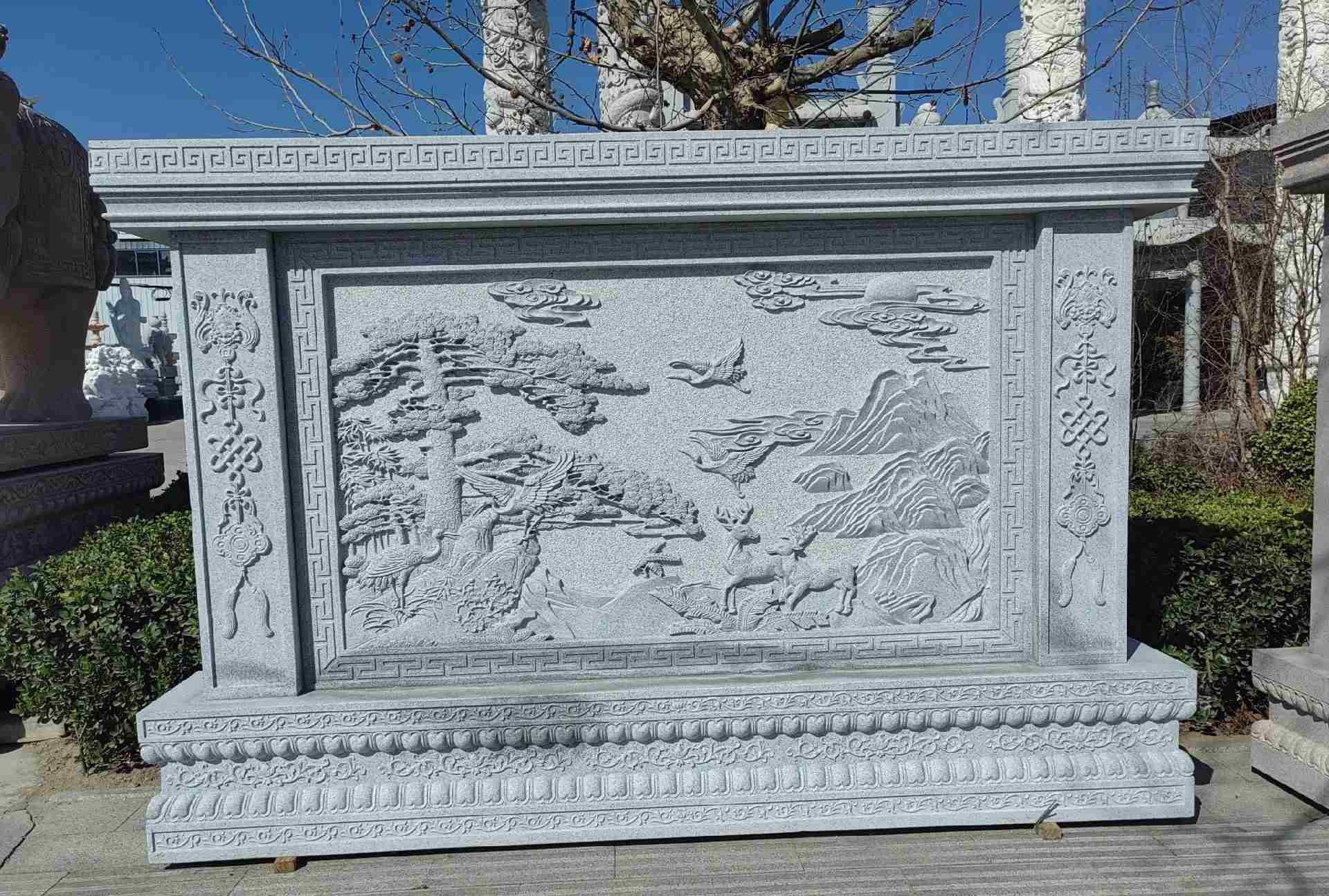 新余 芝麻白大型照壁，屏风，影壁