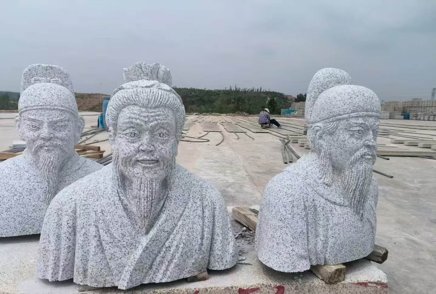 新余 白麻花岗岩石材人物立体雕刻
